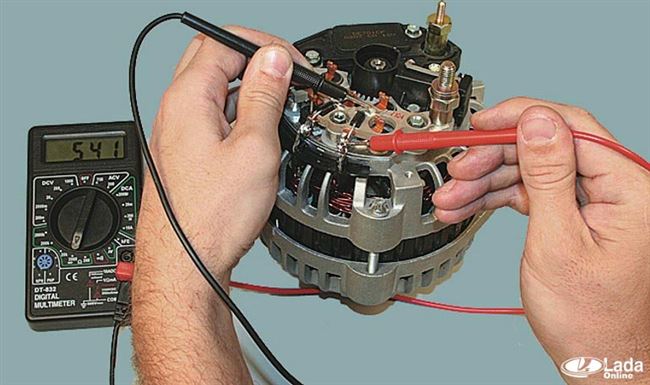 Проверка генератора ВАЗ мультиметром, диагностика диодного моста, регулятора напряжения (реле) и тока